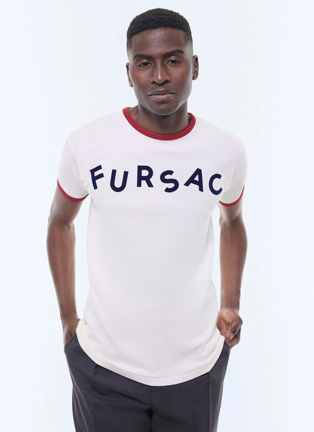 Men's t-shirt white organic cotton Fursac - J2DINK-GJ02-A001