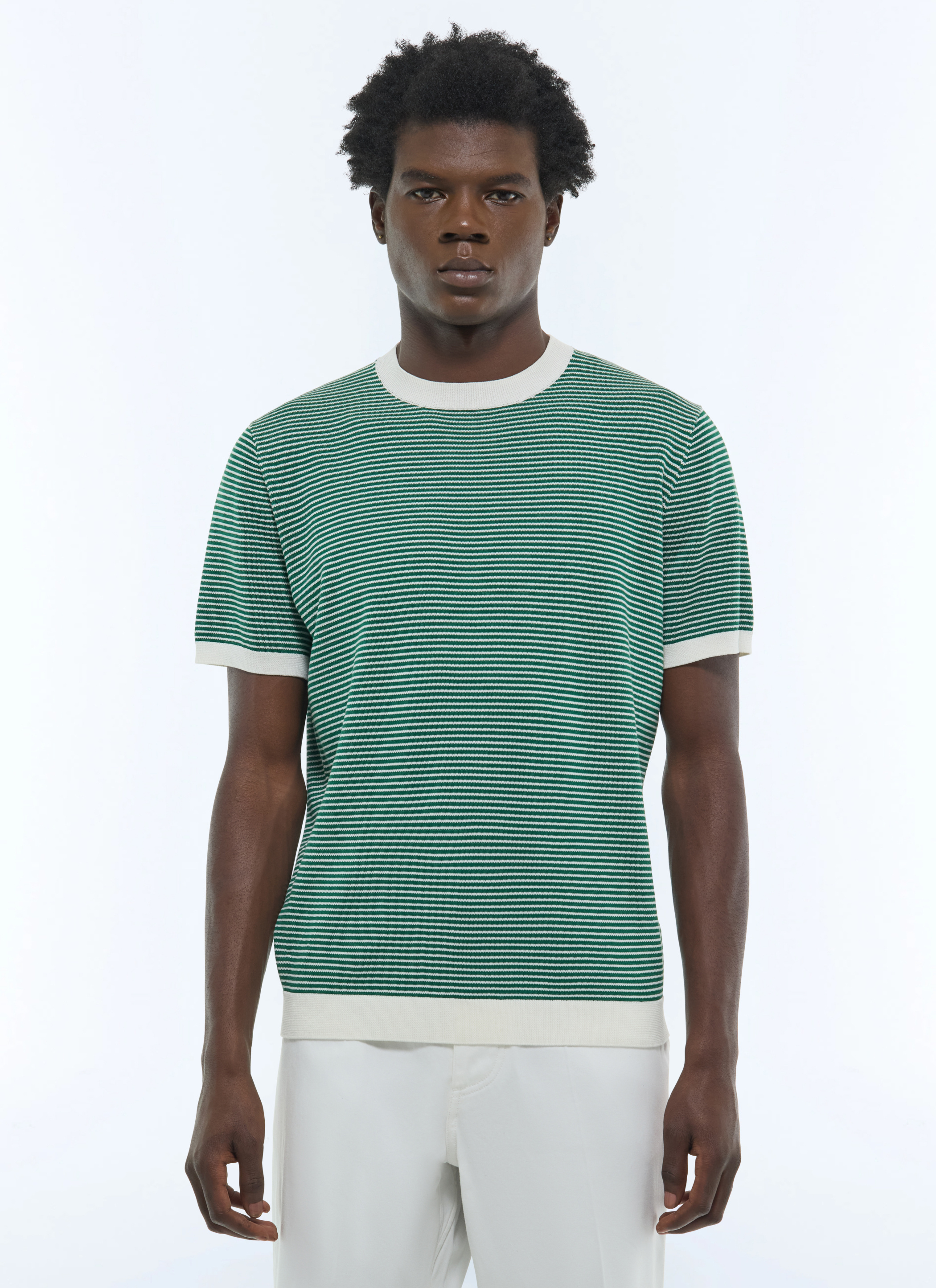 ◆SATUR All Day Basic Stripe Short Sleeve T-Shirt/4色◆ MUSINSA | SATUR All Day Basic Stripe Short Sleeve T-shirt Mint