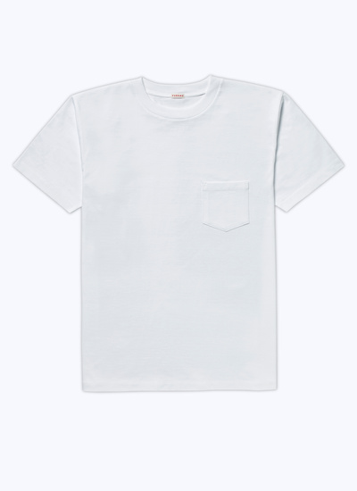 Men's white, ecru cotton t-shirt Fursac - J2ATEE-VJ12-01