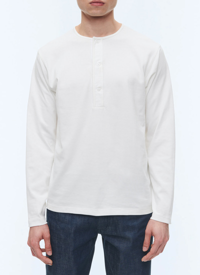 Men's t-shirt white cotton jersey Fursac - J2BOPA-TJ24-01