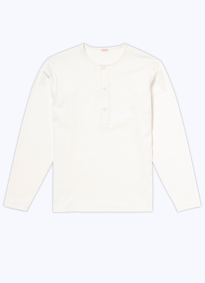 Men's white, ecru cotton jersey t-shirt Fursac - J2BOPA-TJ24-01