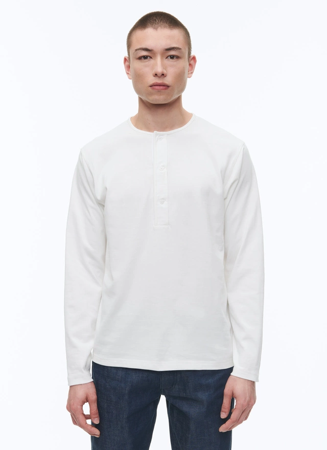 Men's t-shirt white cotton jersey Fursac - J2BOPA-TJ24-01
