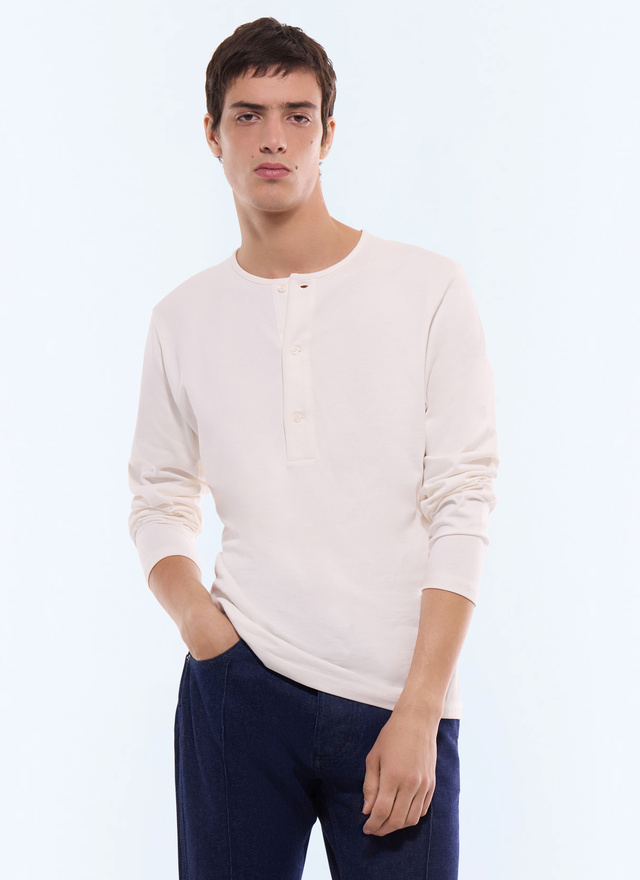 Men's t-shirt white cotton jersey Fursac - J2BOPA-TJ24-01