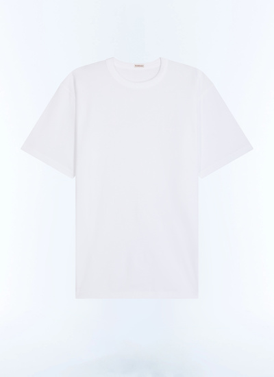 Men's white, ecru organic cotton jersey t-shirt Fursac - J2CETA-EJ17-A001