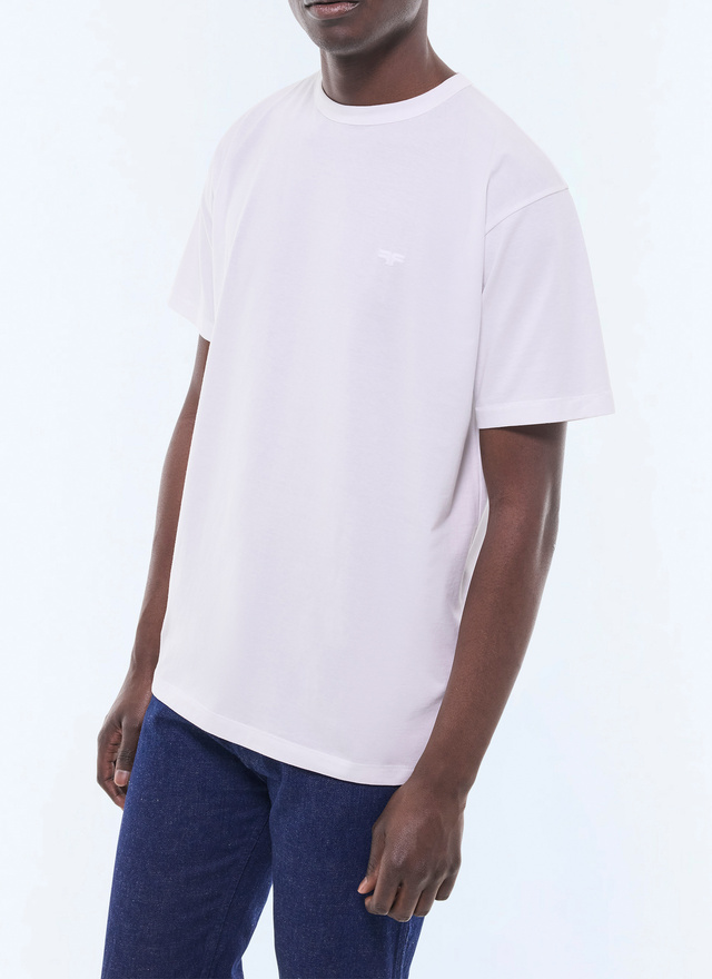Men's t-shirt white organic cotton jersey Fursac - J2CETA-EJ17-A001