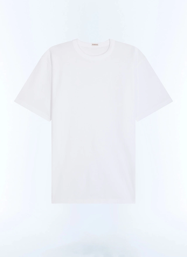 Men's t-shirt white organic cotton jersey Fursac - J2CETA-EJ17-A001