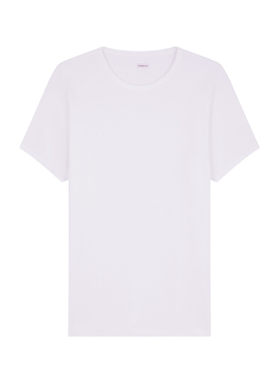Men's t-shirt white organic cotton jersey Fursac - J2DING-FJ20-A002