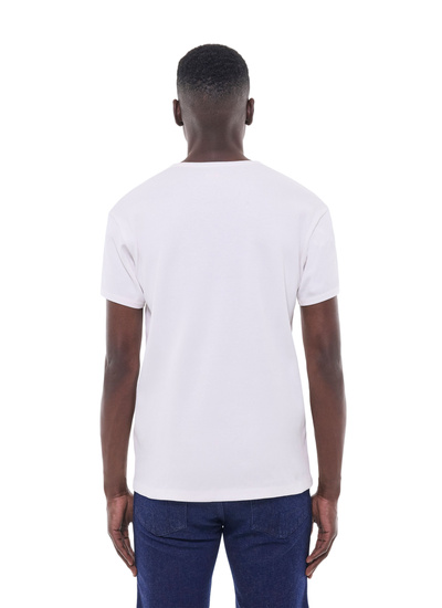 Men's t-shirt white organic cotton jersey Fursac - J2DING-FJ20-A002