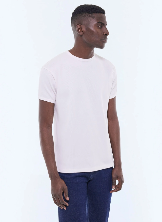 Men's t-shirt white organic cotton jersey Fursac - J2DING-FJ20-A002