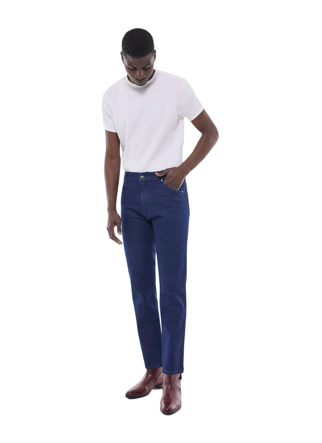 Men's white, ecru organic cotton jersey t-shirt Fursac - J2DING-FJ20-A002