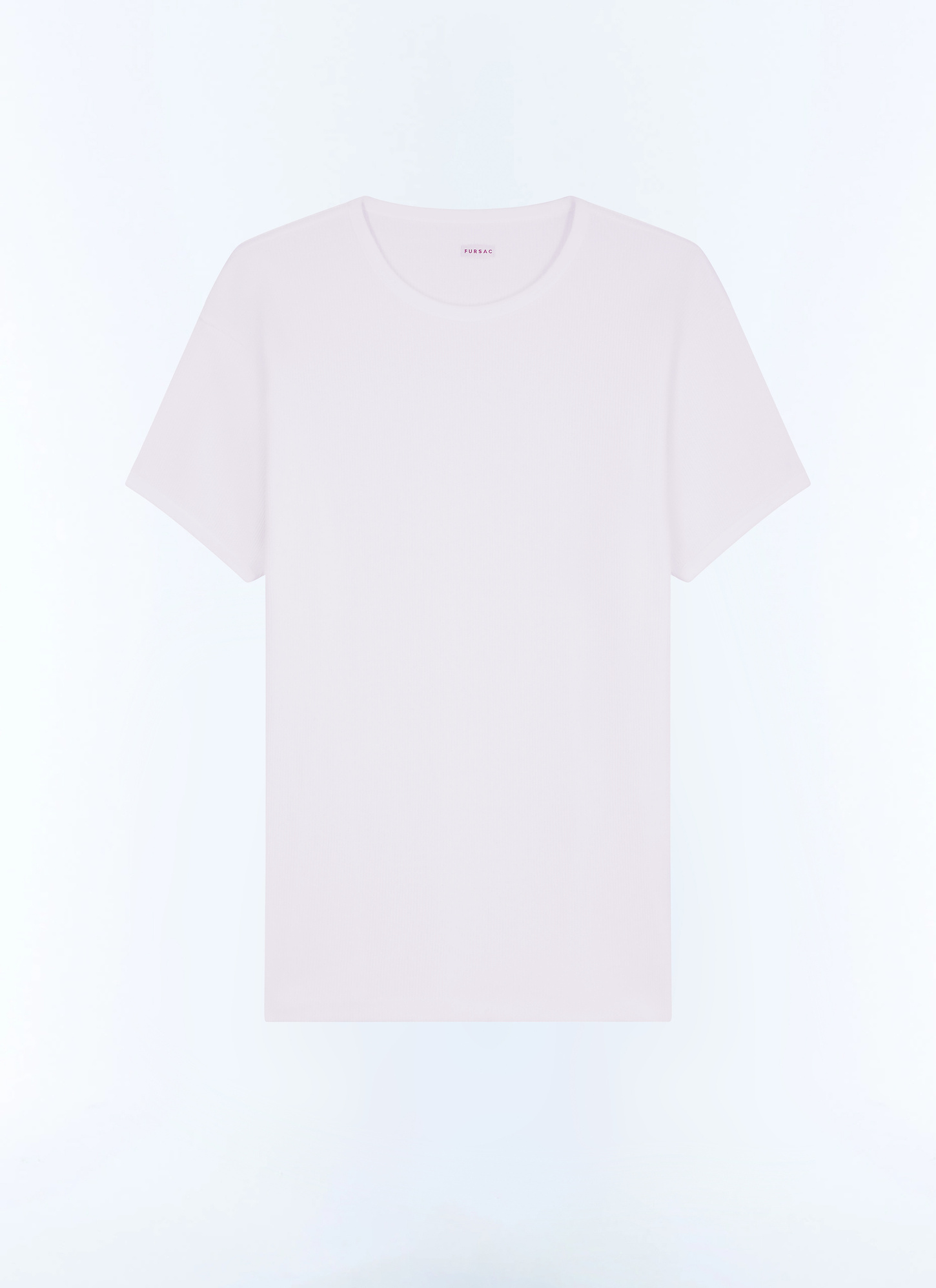 Men's white, ecru organic cotton jersey t-shirt Fursac - J2DING-FJ20-A002