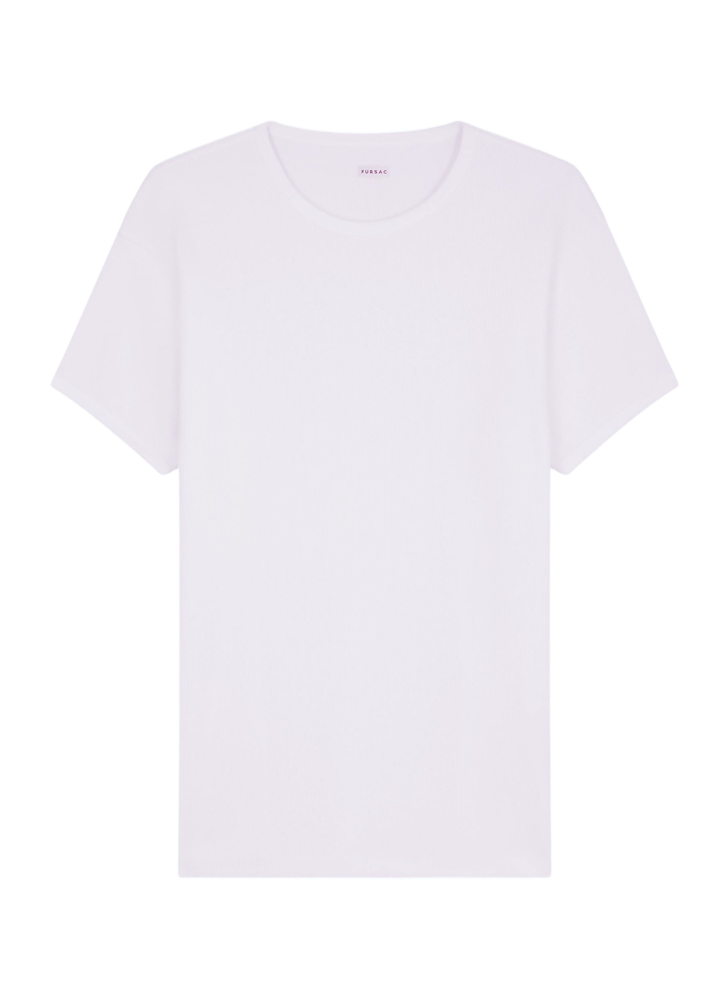 Men's white, ecru organic cotton jersey t-shirt Fursac - J2DING-FJ20-A002