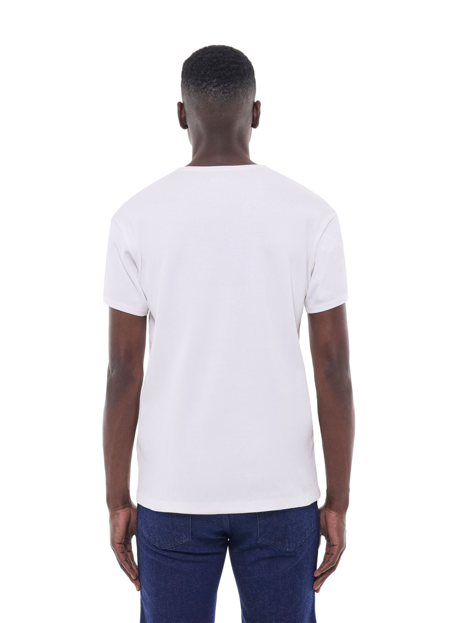 Men's t-shirt white organic cotton jersey Fursac - J2DING-FJ20-A002