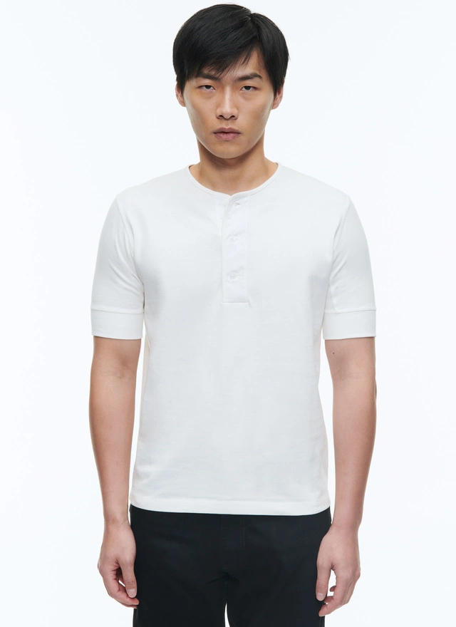 Men's t-shirt white cotton jersey Fursac - J2DOPA-TJ24-01
