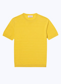 Yellow mercerized cotton t-shirt - A2SATI-SA01-52