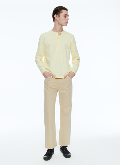 Men's yellow t-shirt Fursac - J2BOPA-AJ16-53