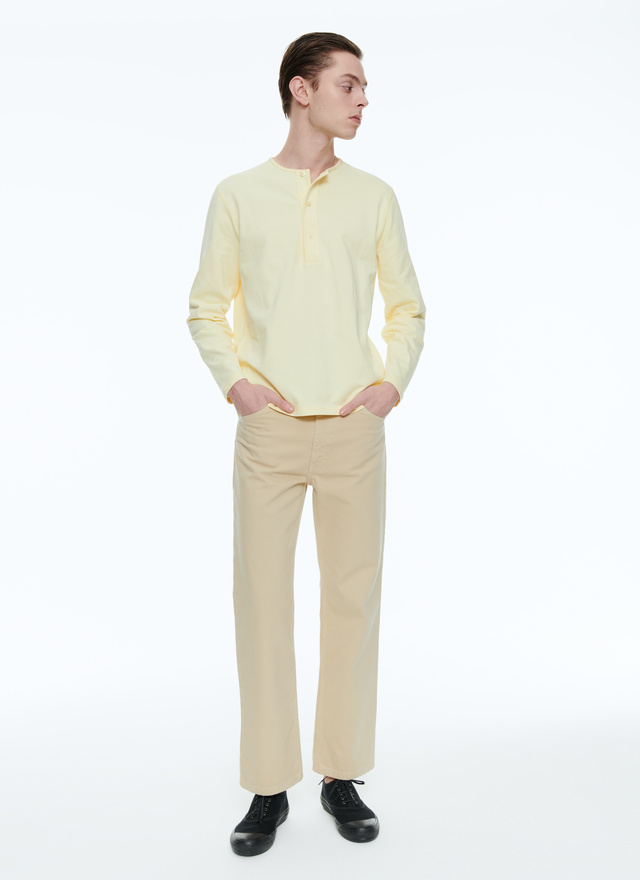 Men's yellow t-shirt Fursac - J2BOPA-AJ16-53