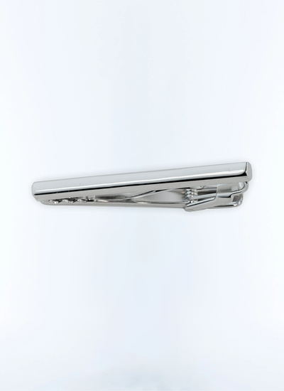 Men's tie clip silver plated rhodium-plated Fursac - D2PINC-P920-91