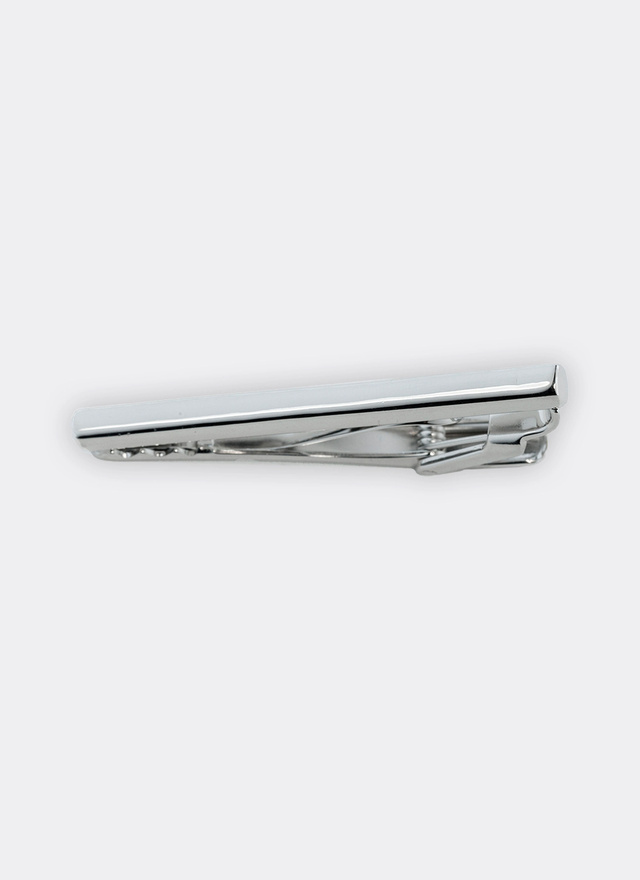 Men's tie clip silver plated rhodium-plated Fursac - D2PINC-P920-91