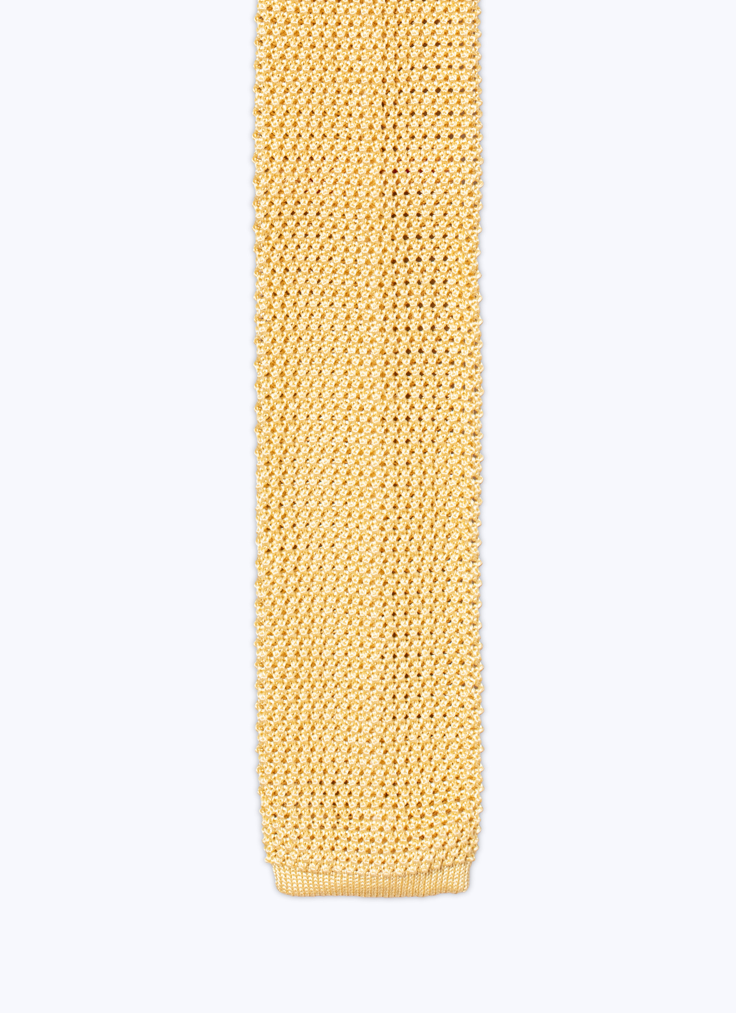 Men's tie light yellow knitted silk Fursac - F3KNIT-T212-A012