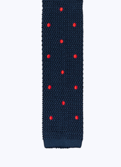 Men's tie blue knitted tie Fursac - PERF3KNIT-I227/31