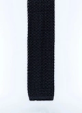 Midnight blue knitted silk tie - F3KNIT-T212-30