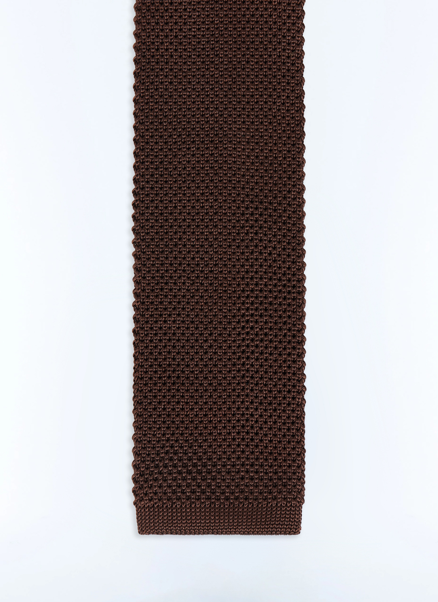 Men's tie chocolate main fabric: 100% silklining: none Fursac - F3KNIT-LR11-G019