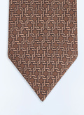 Geometric-pattern silk tie - F2OTIE-LR04-A011