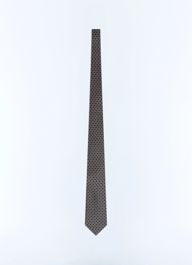 Men's navy tie Fursac - F2OTIE-LR04-D030
