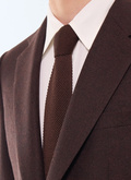 Solid knitted silk tie - F3KNIT-LR11-G019