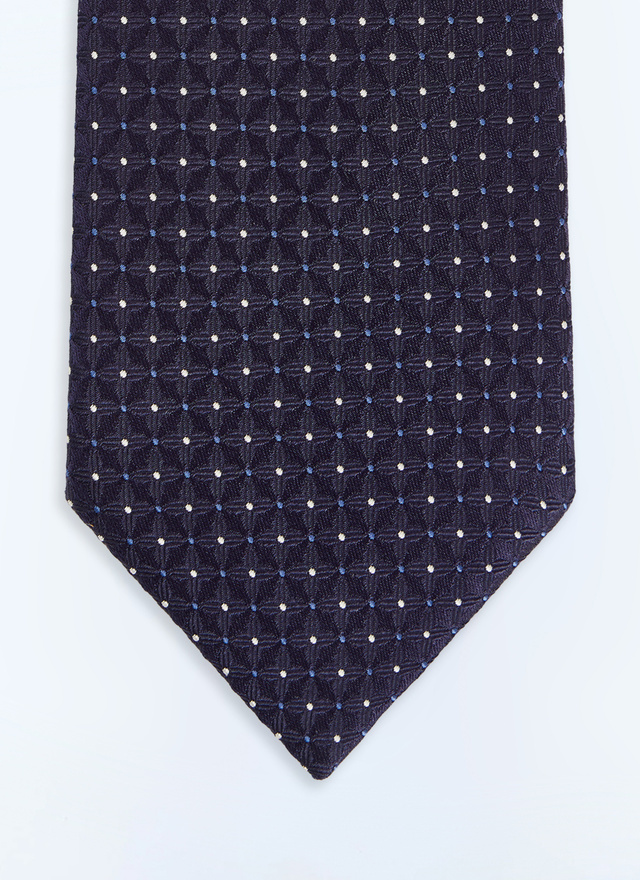 Men's tie navy main material: 100% silklining: none Fursac - F2OTIE-LR03-D030
