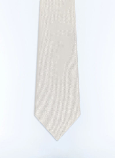 Men's tie white main material: 100% silklining: none Fursac - F2OTIE-LR01-A001