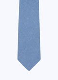 Linen and cotton Chambray tie - F2OTIE-DC12-D012