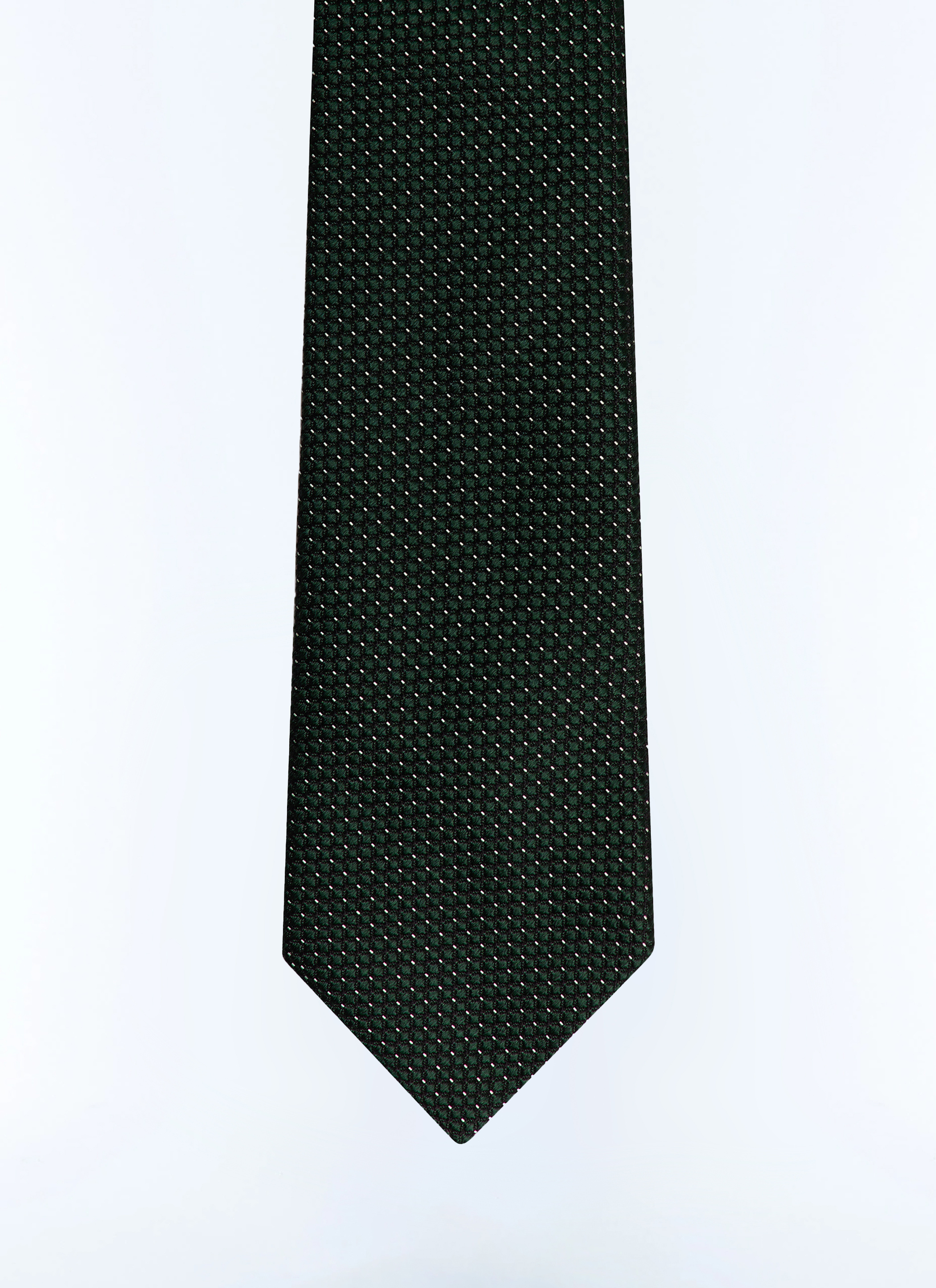 FURSAC - Silk jacquard tie with polka dots - Men - One Size - Green