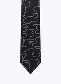 Silk satin tie with pattern - F2OTIE-ER02-B001