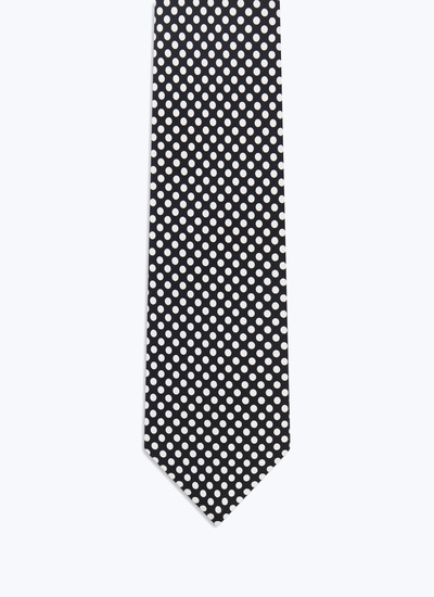 Men's tie black silk Fursac - F2OTIE-ER14-B001