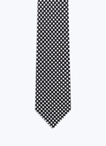 Silk satin tie with polka dots - F2OTIE-ER14-B001