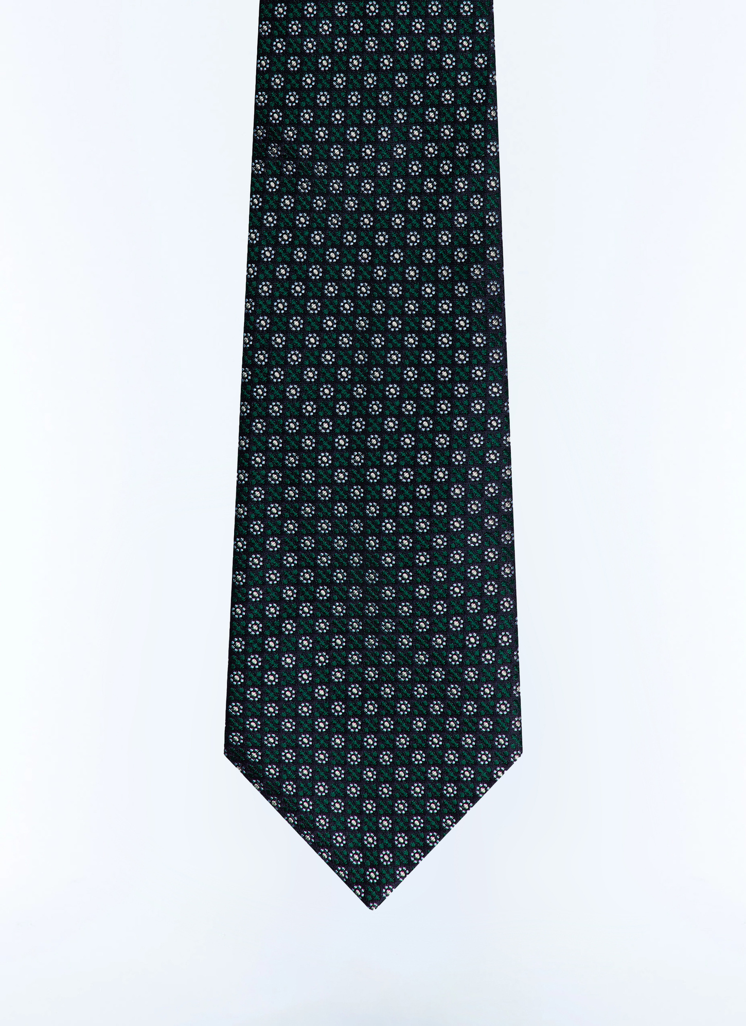 Men's tie bottle green silk Fursac - F2OTIE-JR07-H010