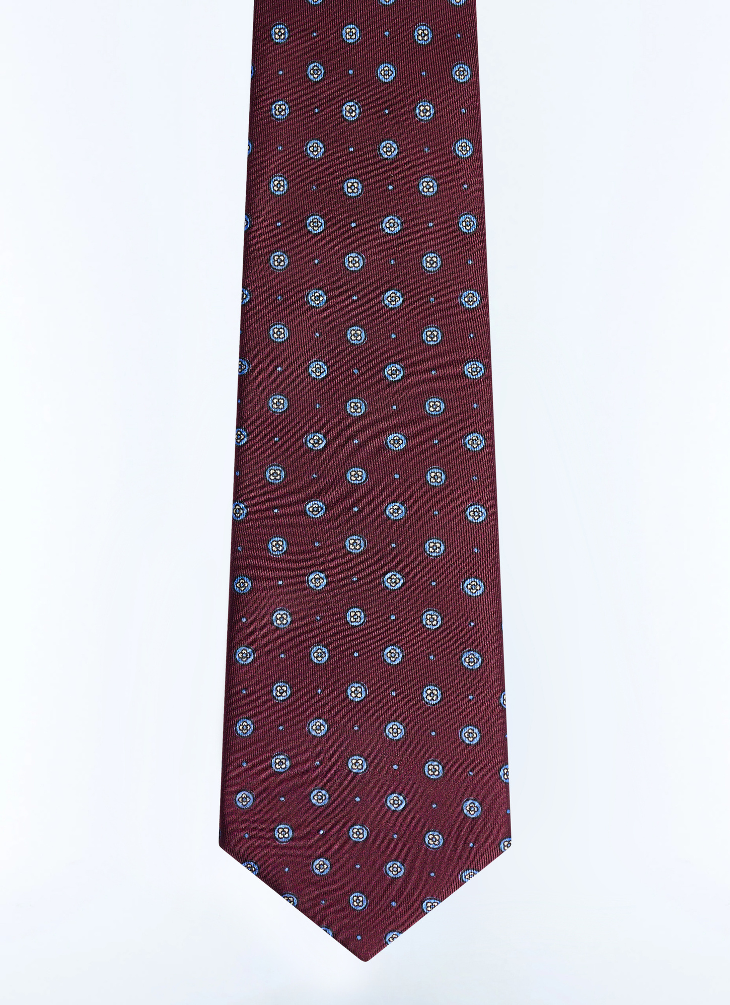 Men's tie burgundy silk Fursac - F2OTIE-GR46-C014