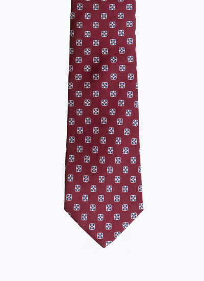 Men's tie burgundy silk Fursac - F2OTIE-ER52-C014