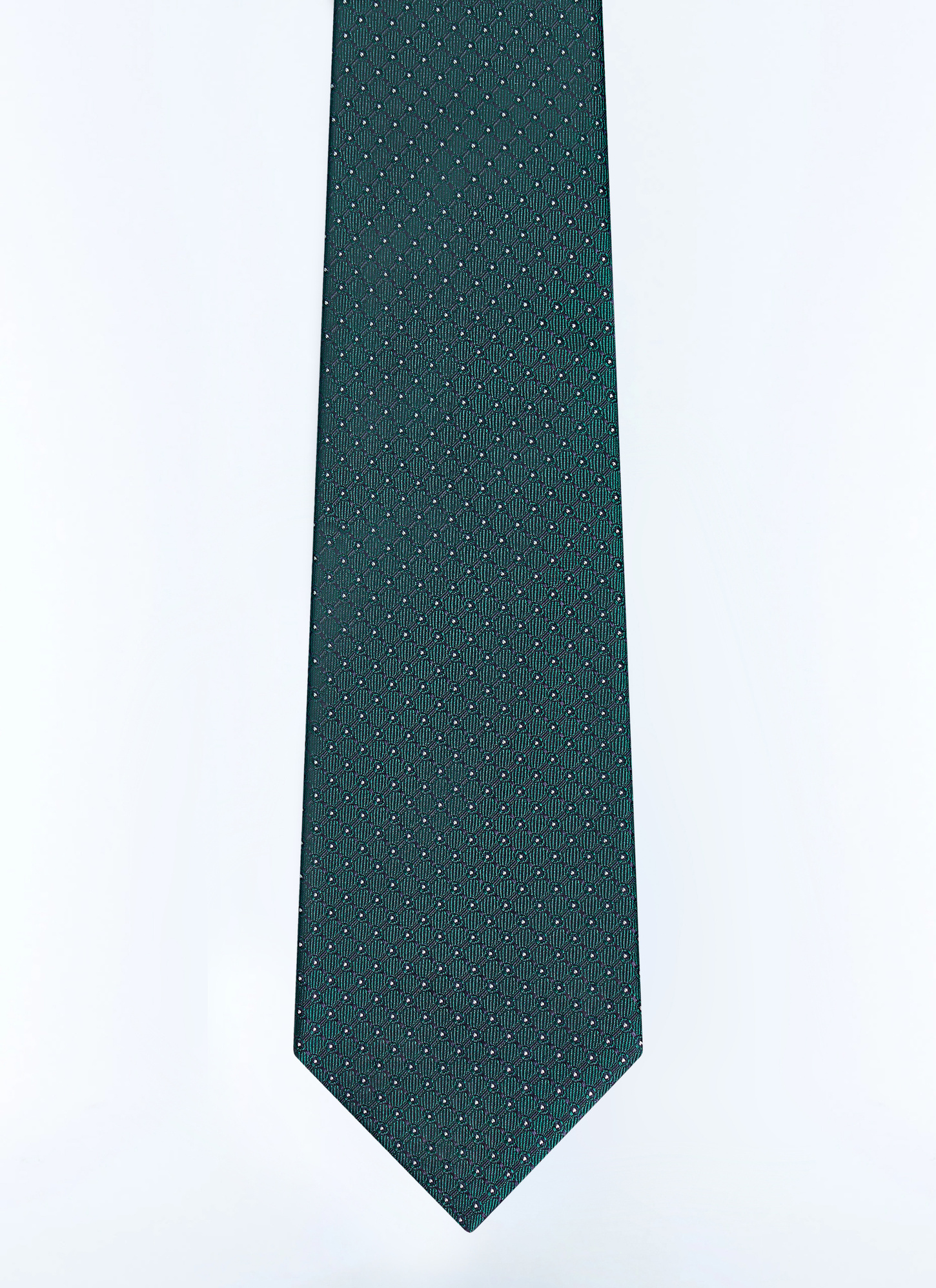 Men's tie english green silk Fursac - F2OTIE-GR47-H011