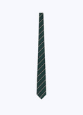 Green silk tie with stripes - 22HF2OTIE-AR08/41