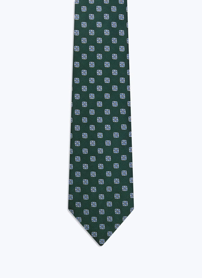 Men's tie green silk Fursac - F2OTIE-ER52-H010