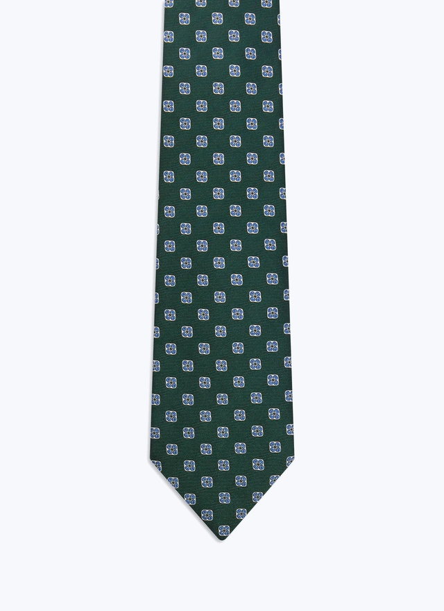 Men's tie green silk Fursac - F2OTIE-ER52-H010