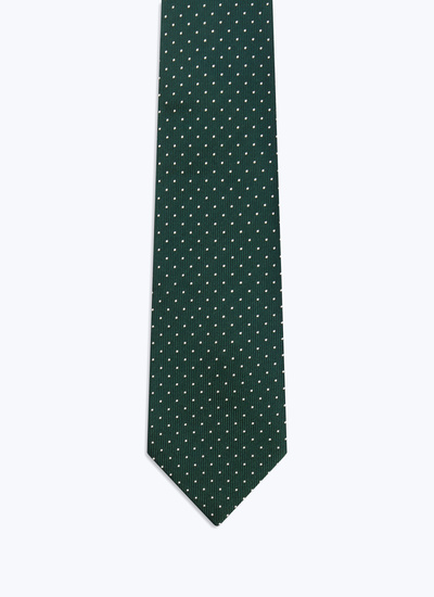 Men's tie green silk Fursac - F2OTIE-ER29-H010