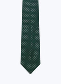 Silk satin tie with polka dots - F2OTIE-ER29-H010