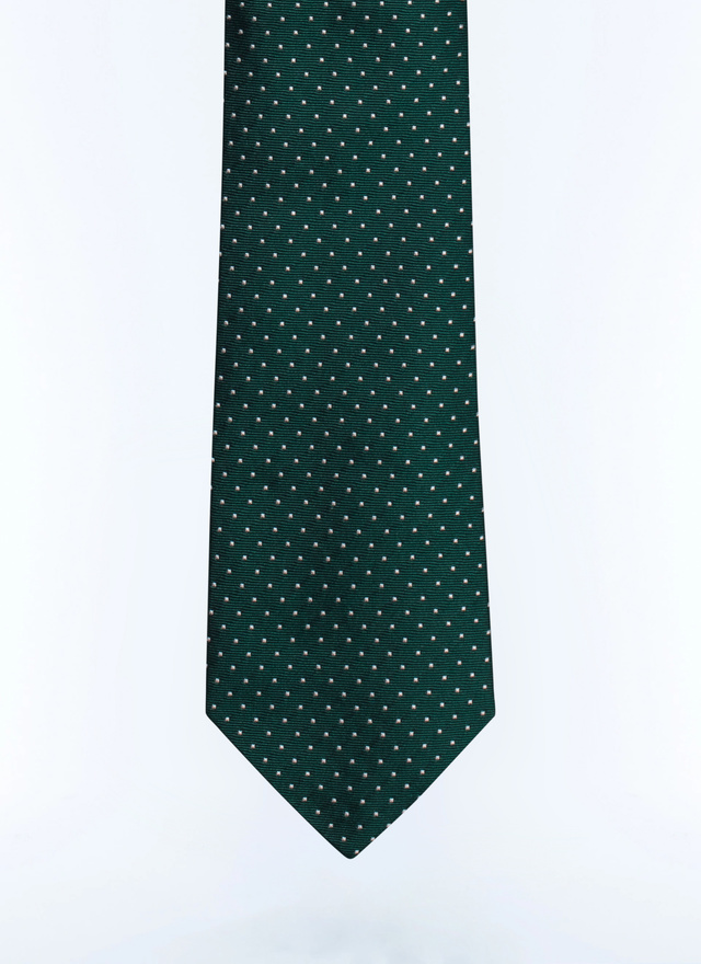 Men's green tie Fursac - F2OTIE-VR29-40