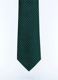 Green silk tie with polka dots - F2OTIE-VR29-40