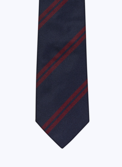 Men's tie navy blue silk Fursac - F2OTIE-AR13-30