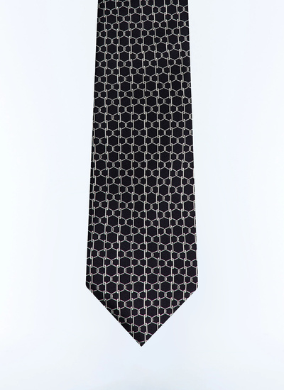 Men's tie navy blue silk Fursac - F2OTIE-JR09-D030